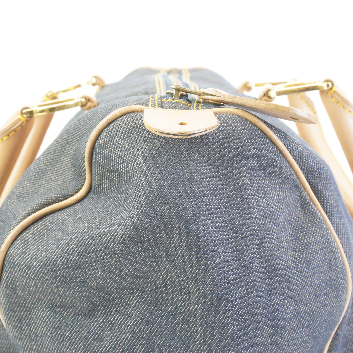 Dior	Denim Boston Large Blue GHW
