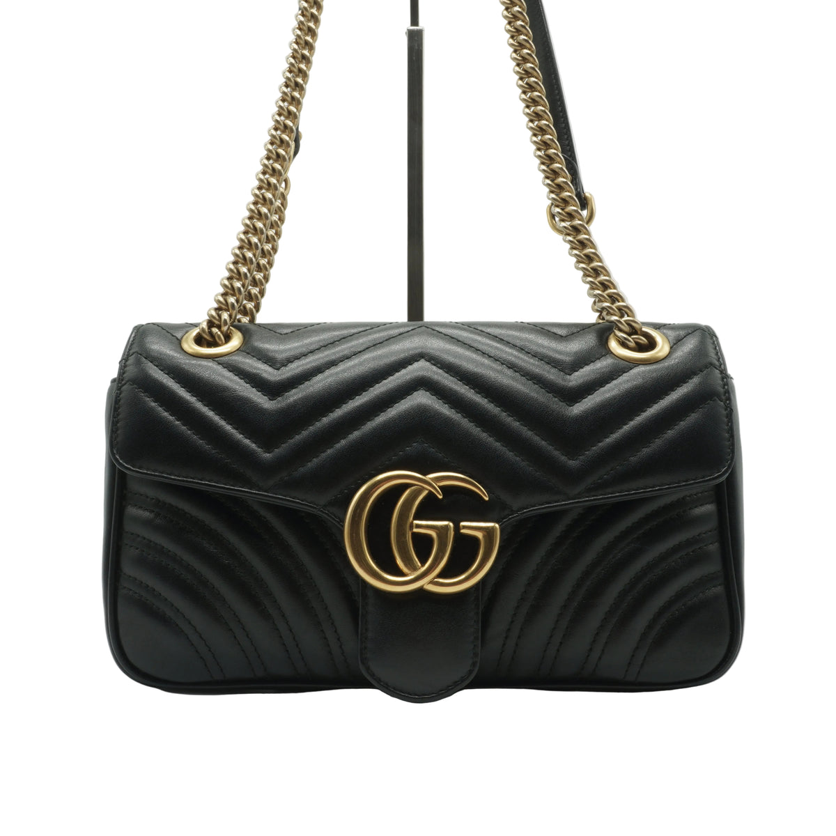Gucci	Marmont Matelasse Medium Black GHW