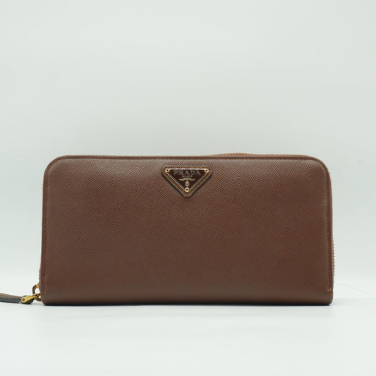 Prada	Saffiano Leather Zip-Around Wallet GHW