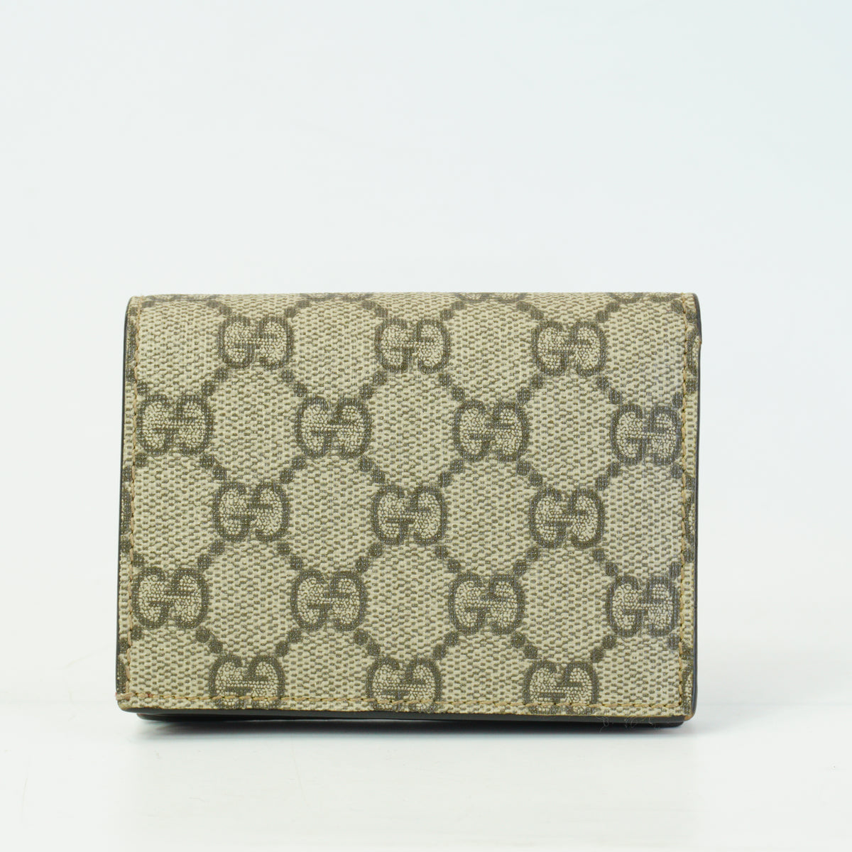 Gucci Cherry GG Supreme Card Case Wallet GHW