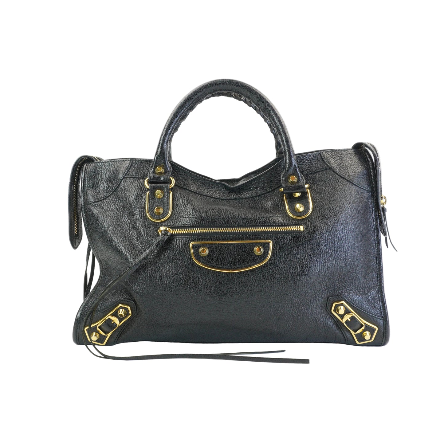 Balenciaga Metallic Edge CIty Bag Black GHW Large