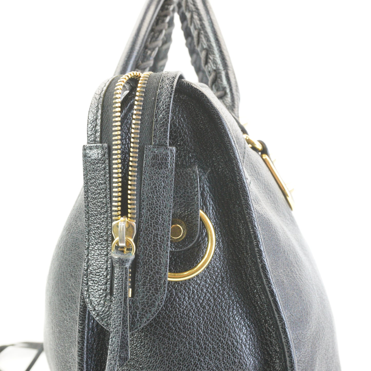 Balenciaga Metallic Edge CIty Bag Black GHW Large