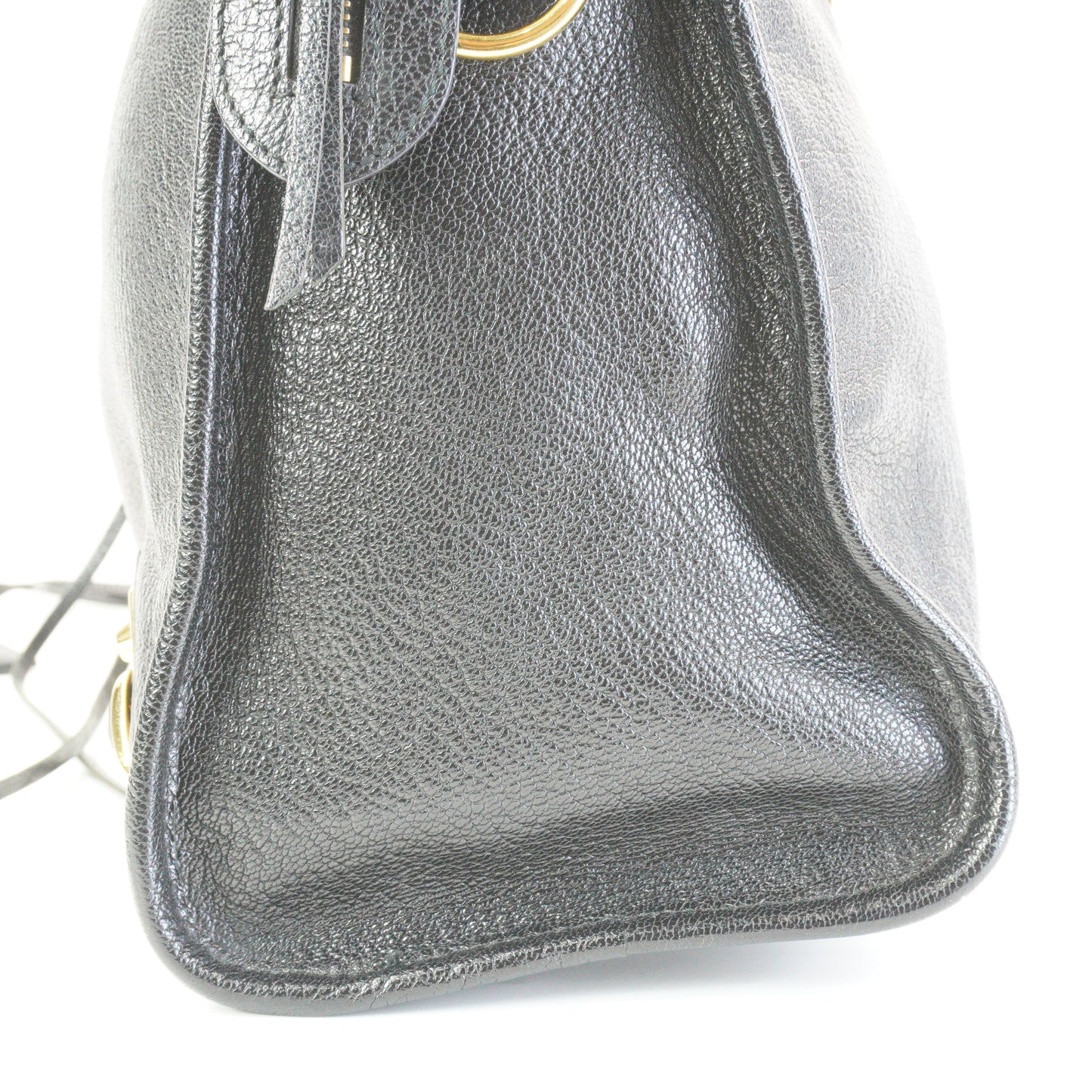 Balenciaga Metallic Edge CIty Bag Black GHW Large