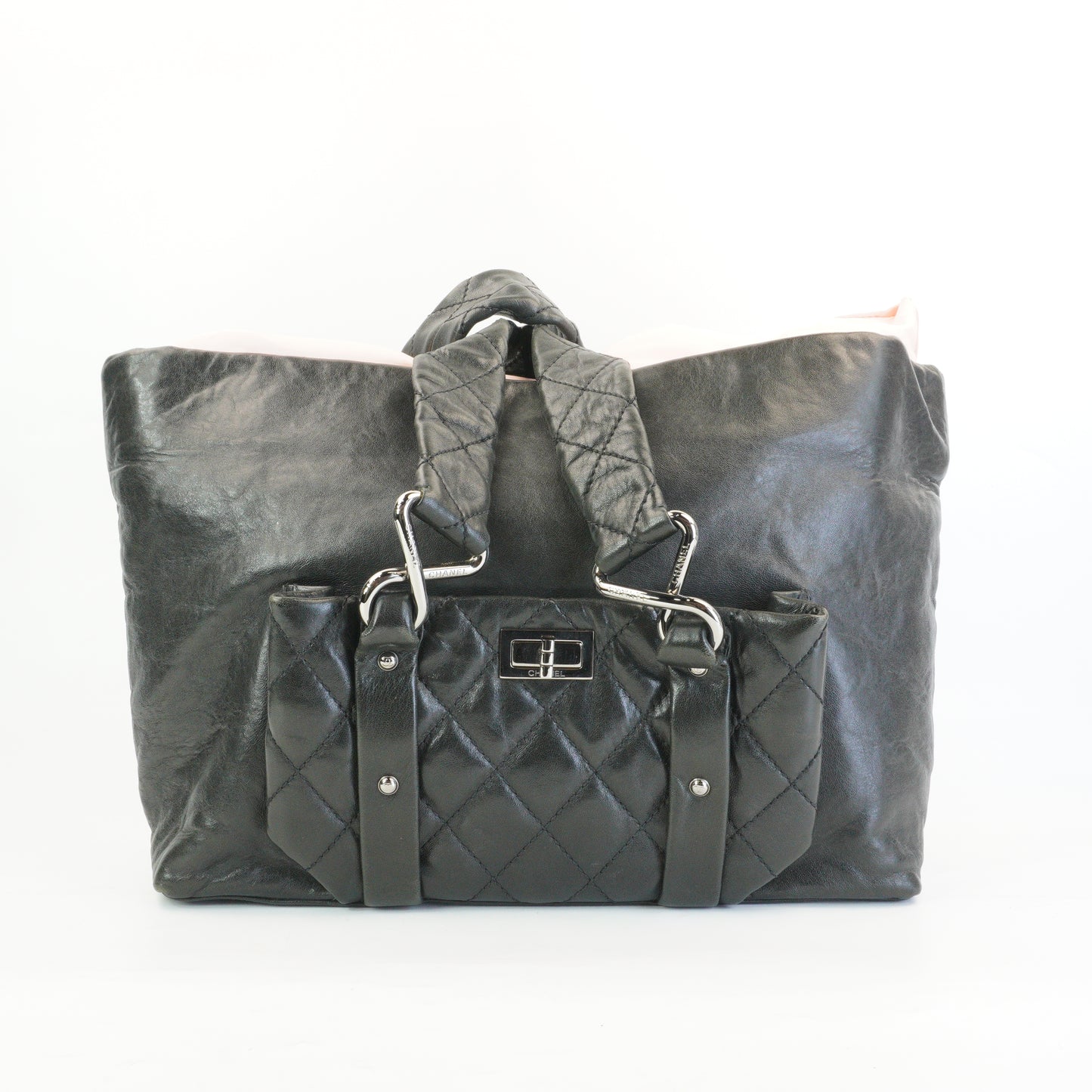 Chanel 8 Knots Tote Bag SHW Medium Black