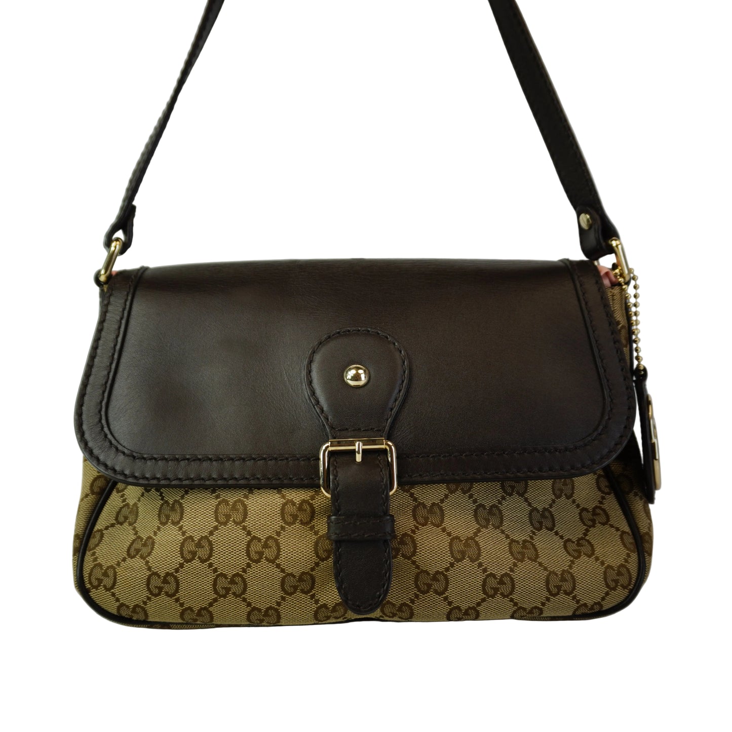 Gucci Sukey GG Canvas Flap Crossbody Bag SHW Medium