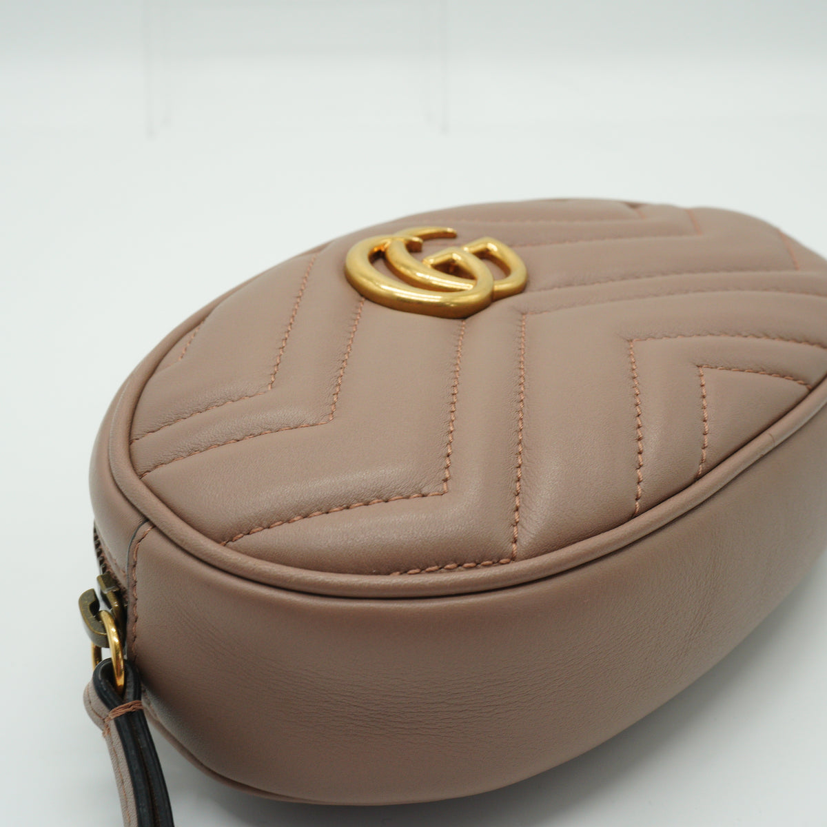 Gucci	GG Marmont Matelassé Small Belt Bag Beige GHW