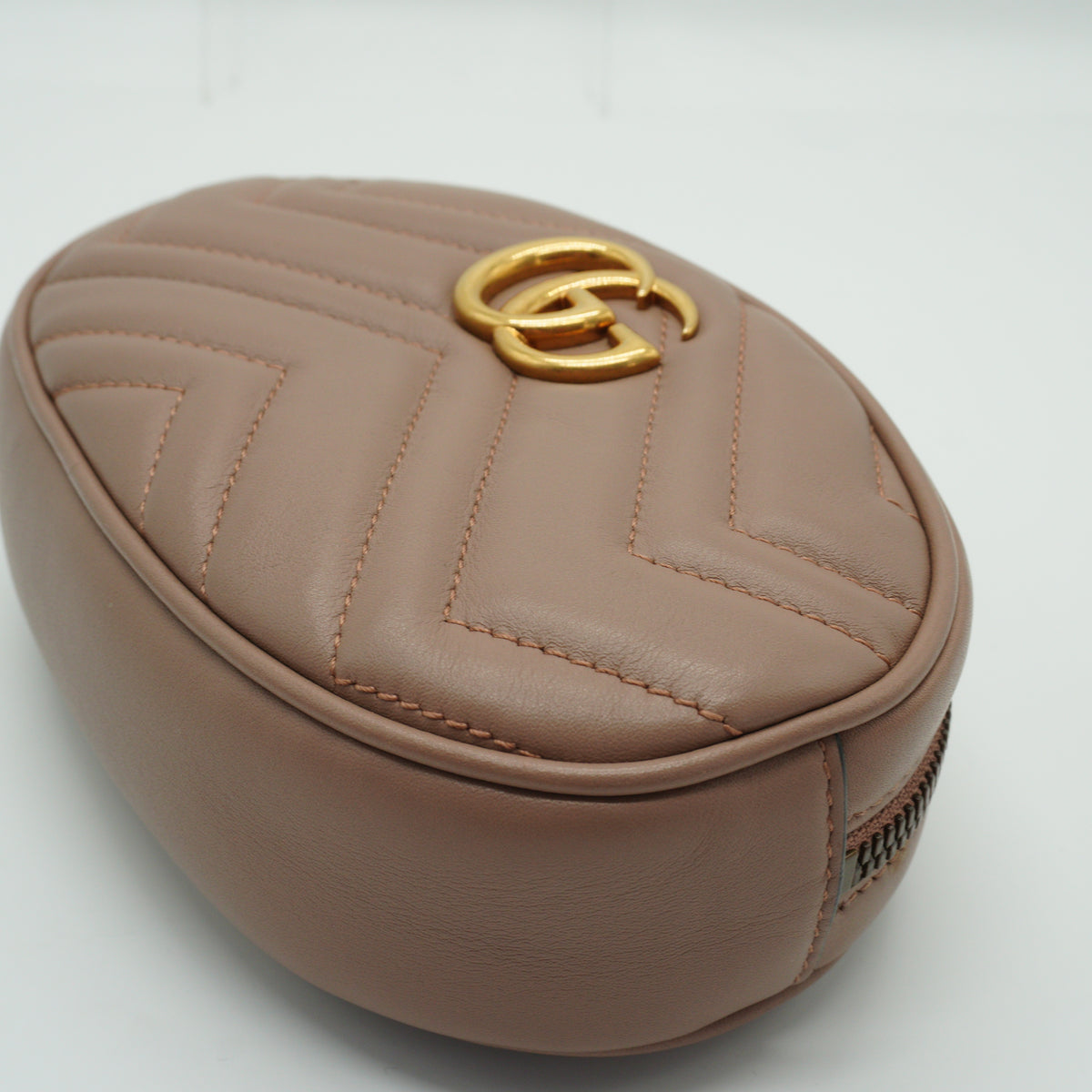 Gucci	GG Marmont Matelassé Small Belt Bag Beige GHW