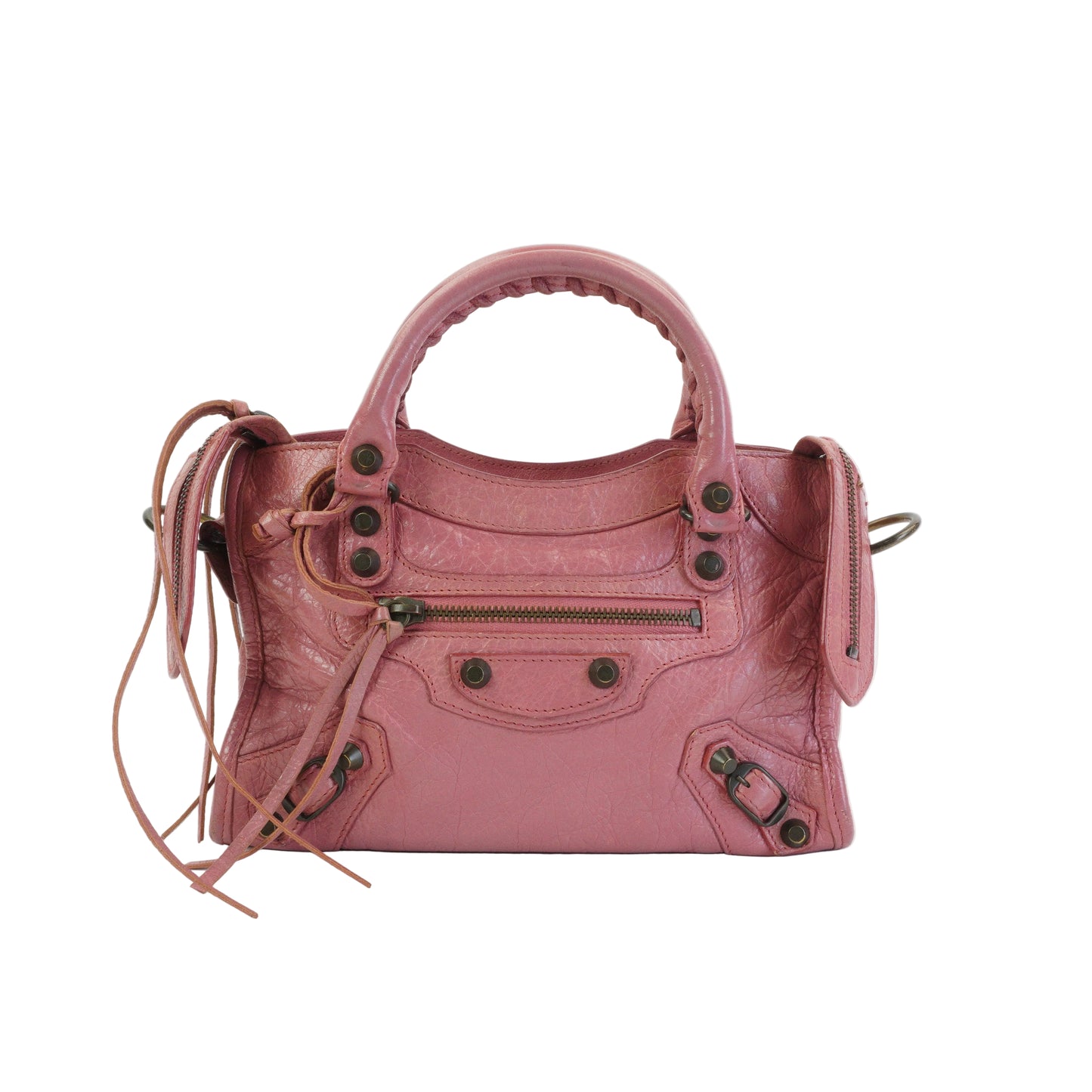 Balenciaga Lambskin City Bag Mini Pink MHW