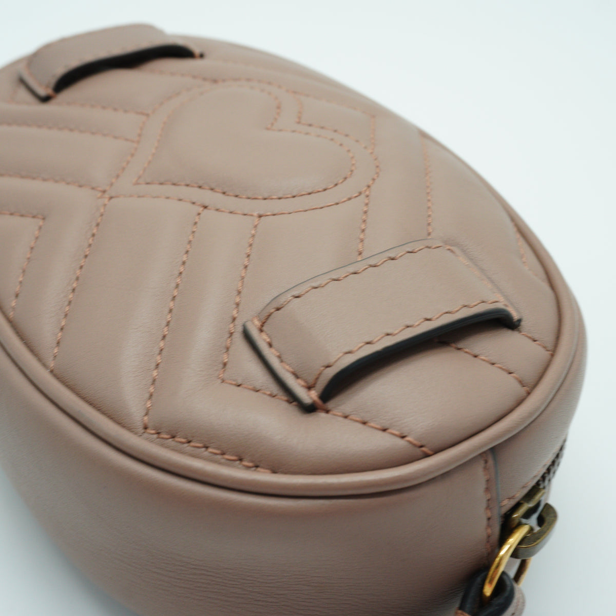 Gucci	GG Marmont Matelassé Small Belt Bag Beige GHW