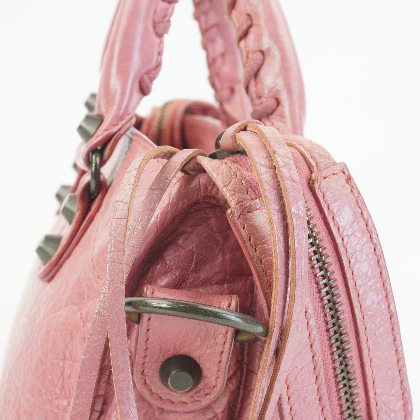 Balenciaga Lambskin City Bag Mini Pink MHW