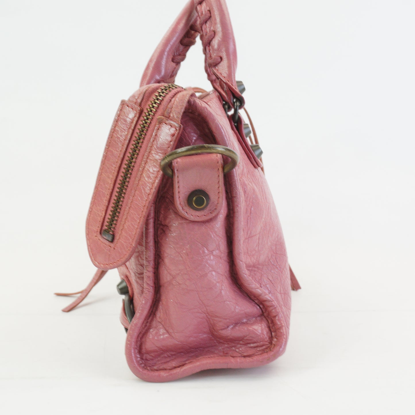 Balenciaga Lambskin City Bag Mini Pink MHW