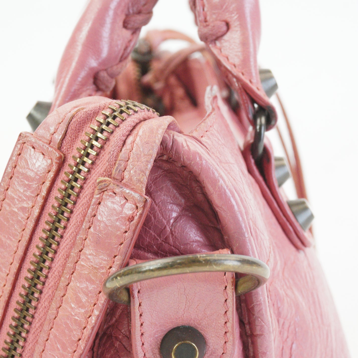 Balenciaga Lambskin City Bag Mini Pink MHW