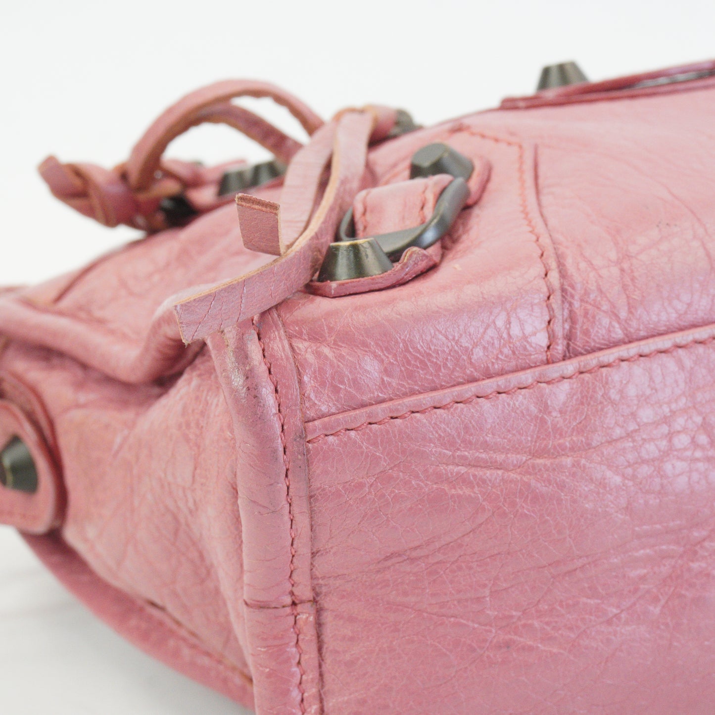 Balenciaga Lambskin City Bag Mini Pink MHW