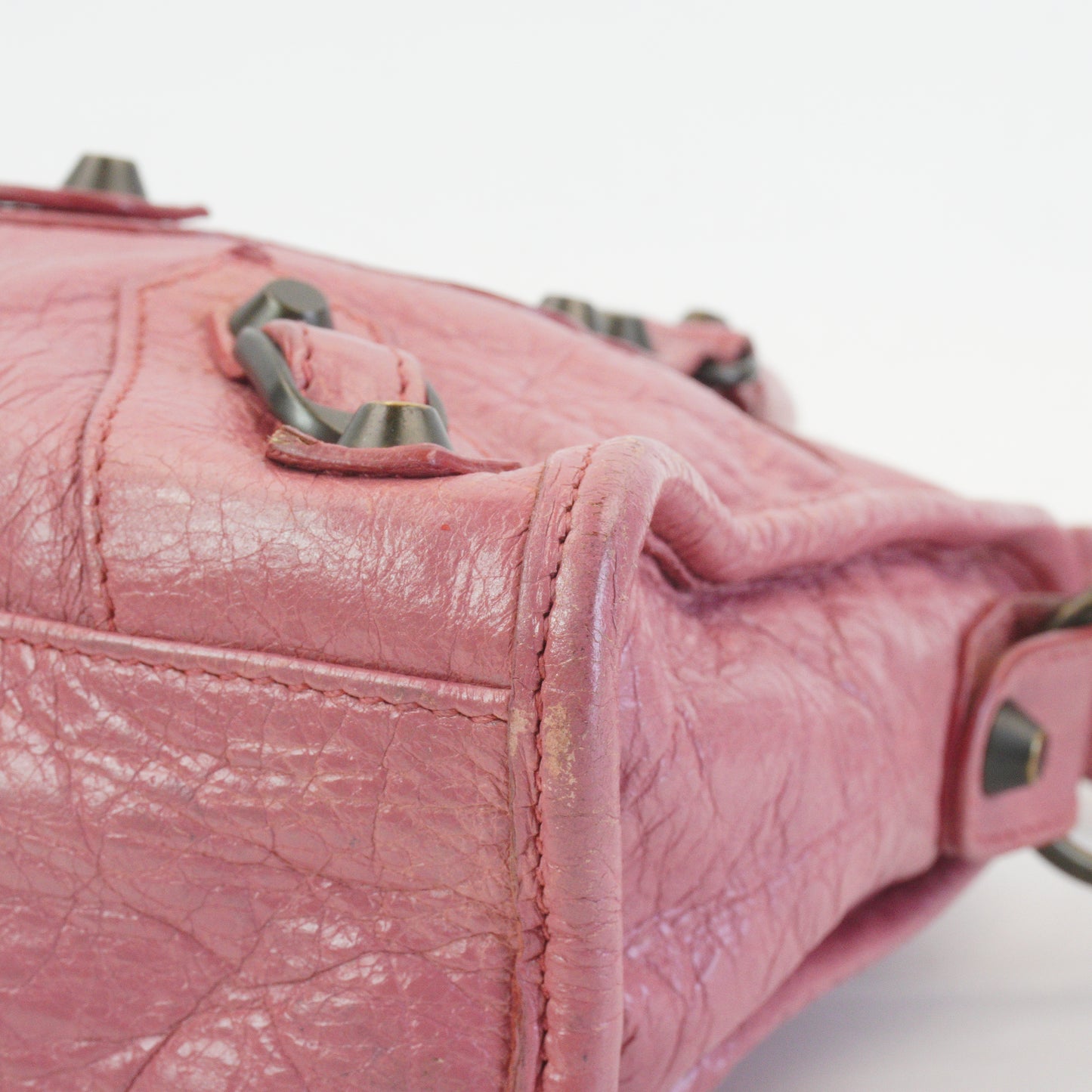 Balenciaga Lambskin City Bag Mini Pink MHW