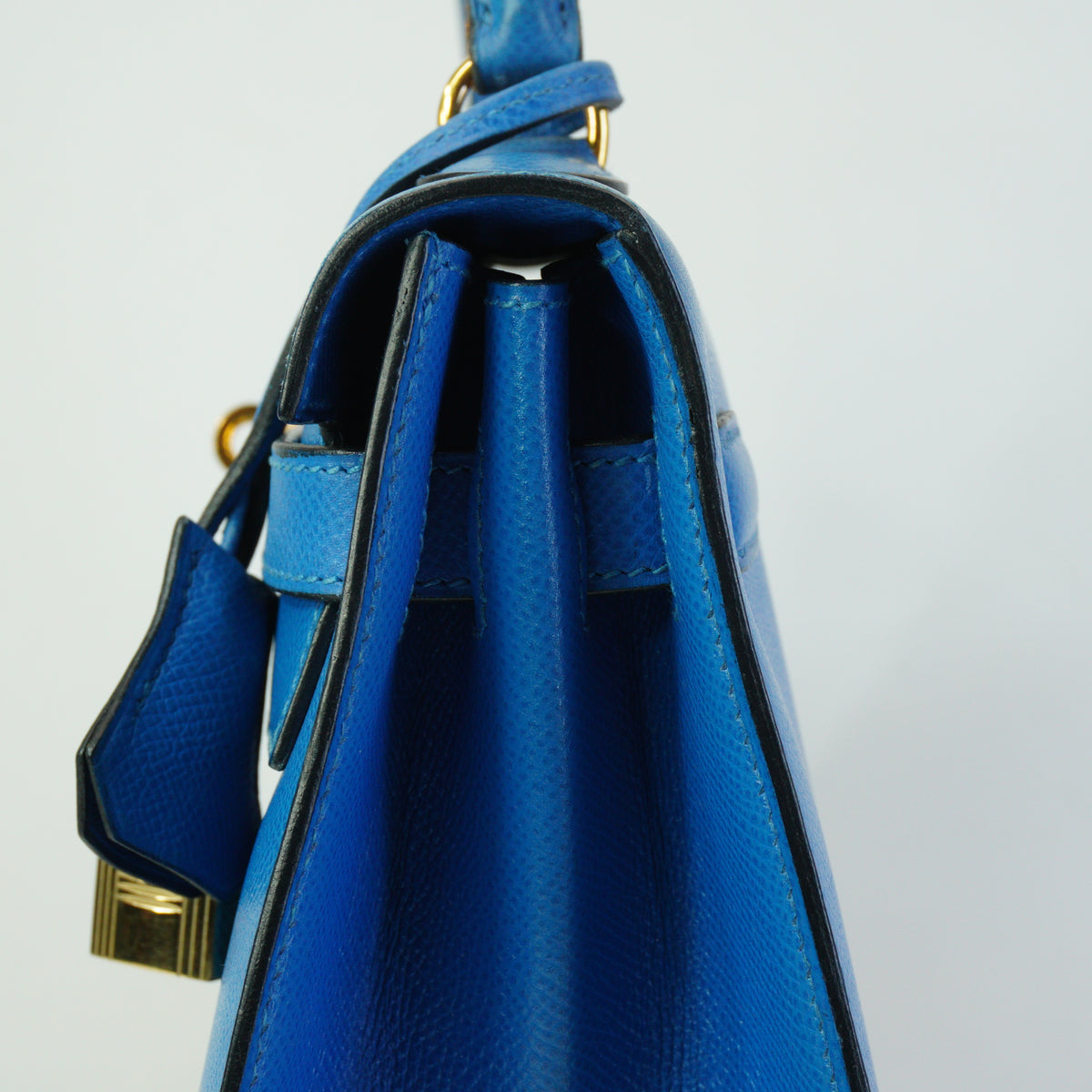 Hermes Kelly Sellier Epsom Blue without Strap