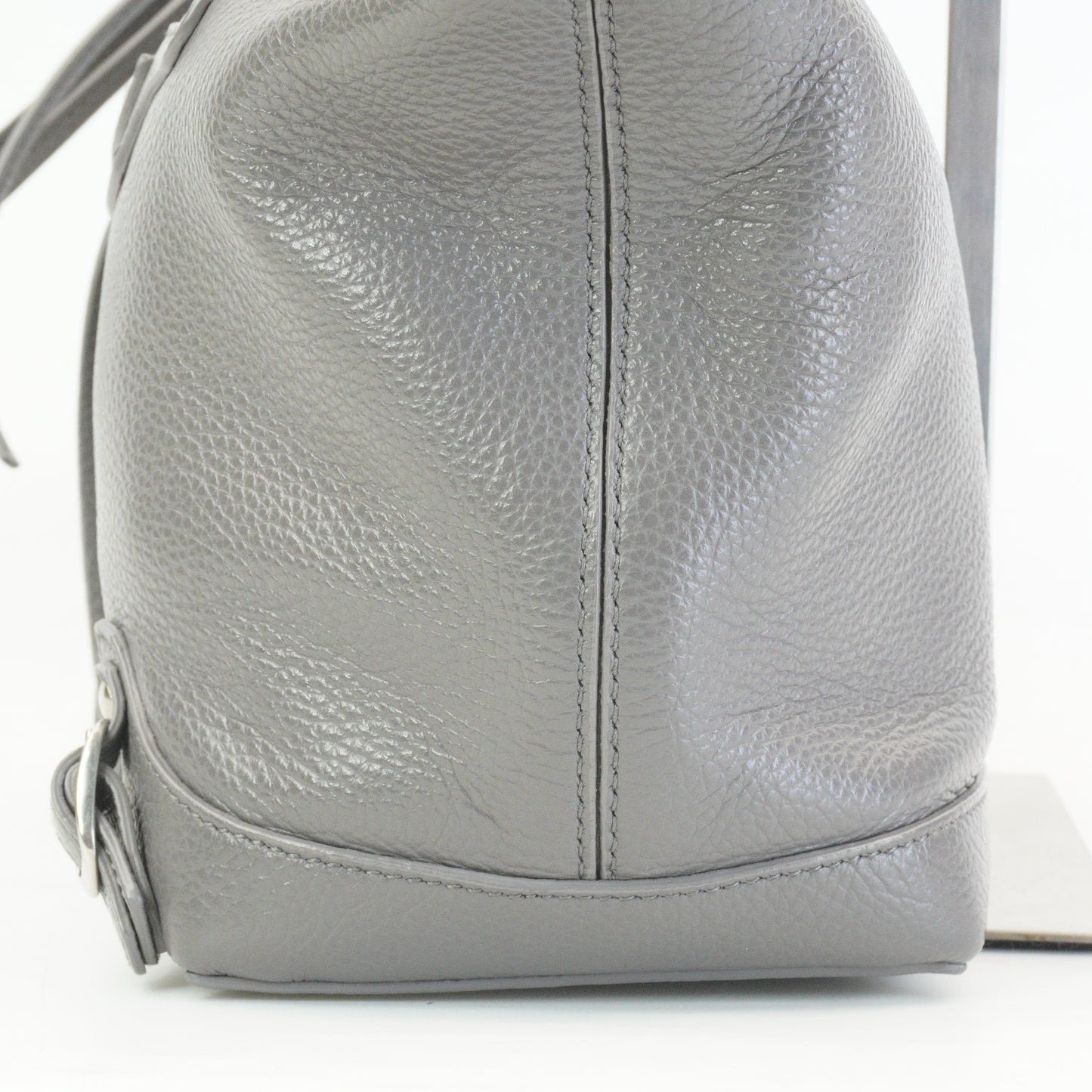 Balenciaga Neo Classic Hobo Pebbled Small Grey SHW