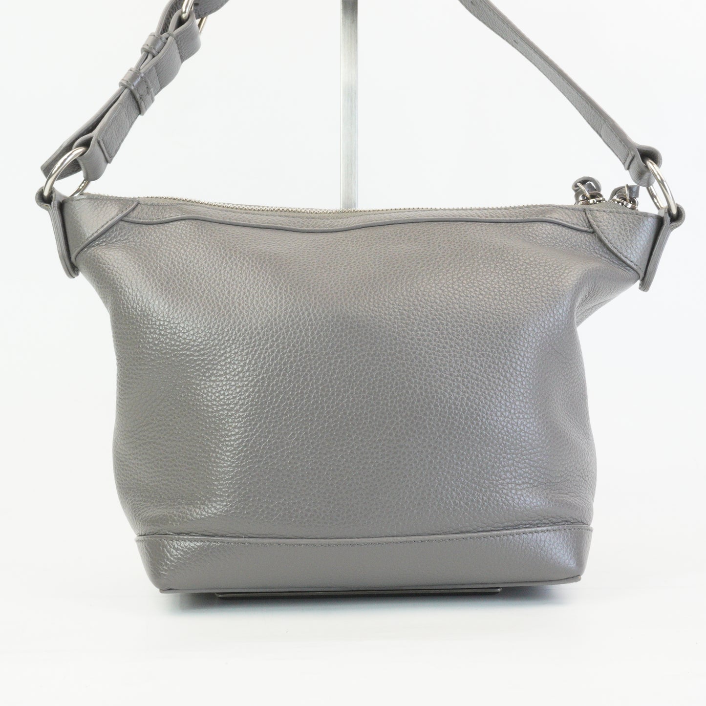 Balenciaga Neo Classic Hobo Pebbled Small Grey SHW