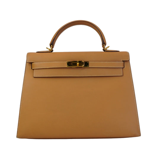 Hermes Kelly Sellier Epsom Beige with Strap