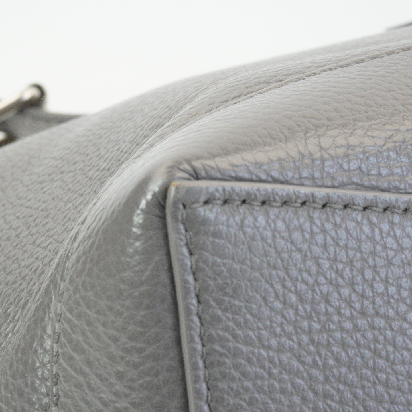 Balenciaga Neo Classic Hobo Pebbled Small Grey SHW