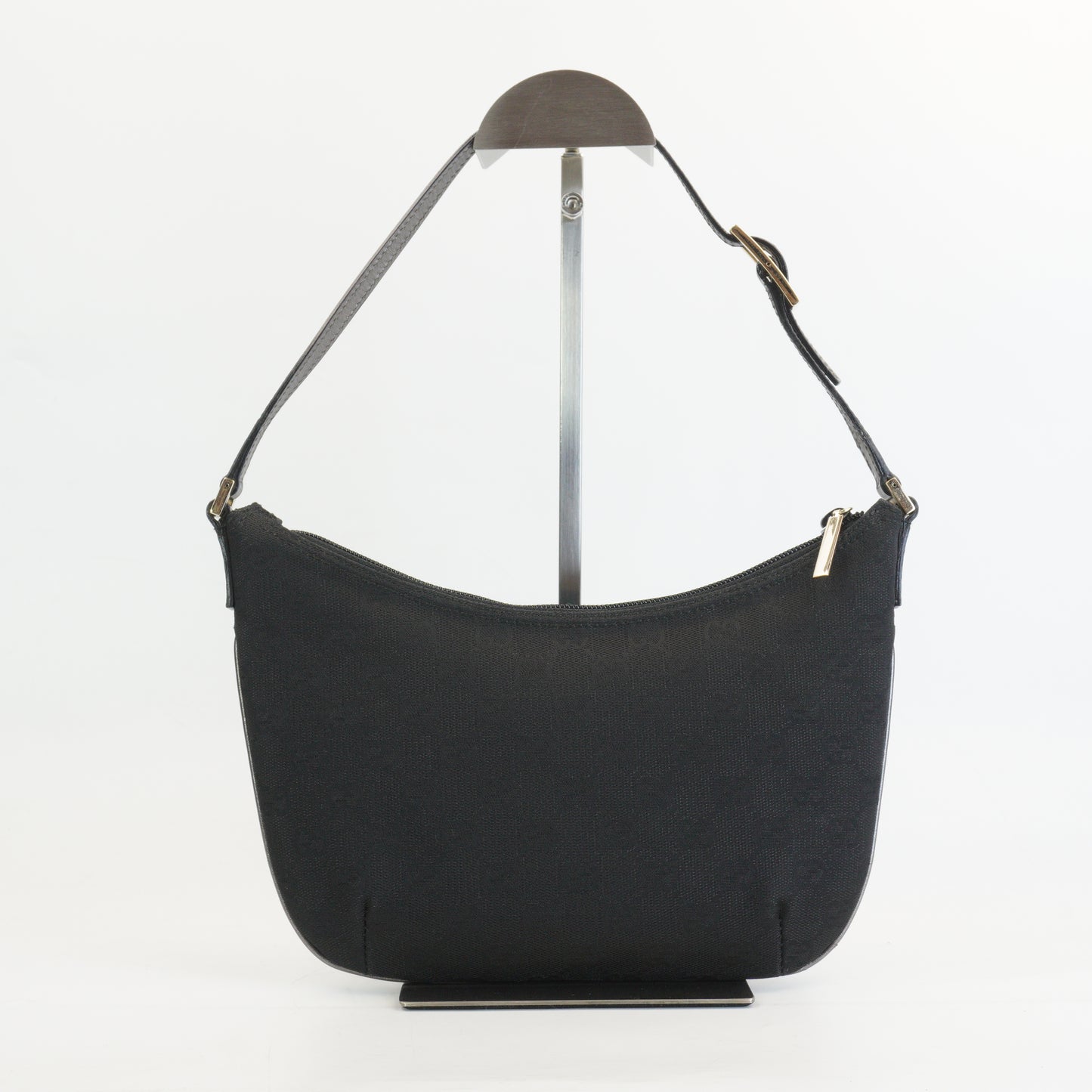 Gucci GG Canvas Pochette Shoulder Bag Small Black SHW