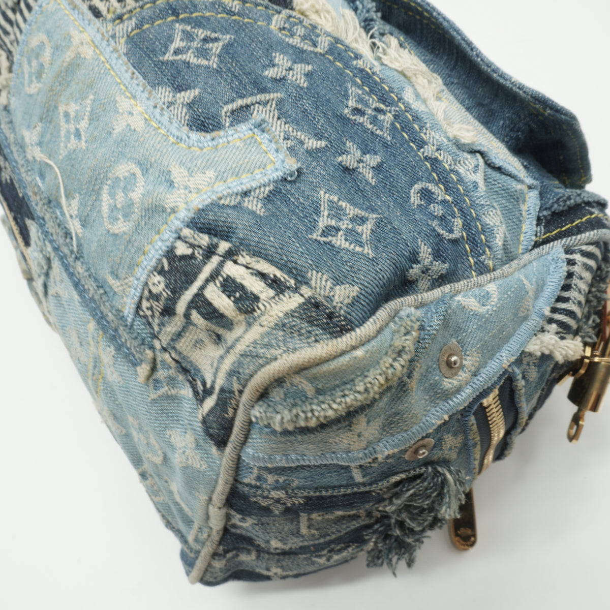 Louis Vuitton	Denim Patchwork Speedy 30 GHW