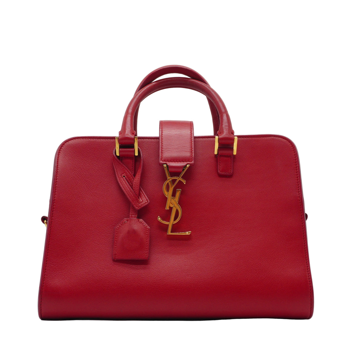 YSL	Cabas Bag Medium Red GHW