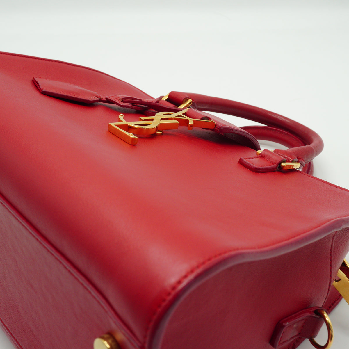 YSL	Cabas Bag Medium Red GHW