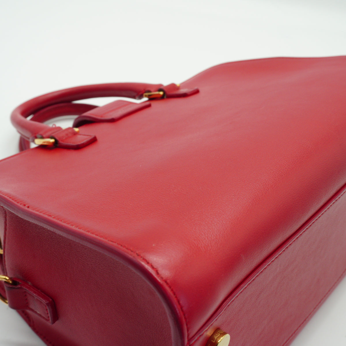 YSL	Cabas Bag Medium Red GHW