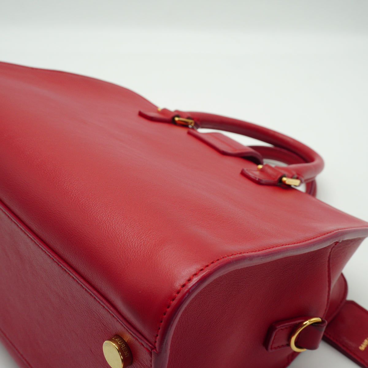YSL	Cabas Bag Medium Red GHW