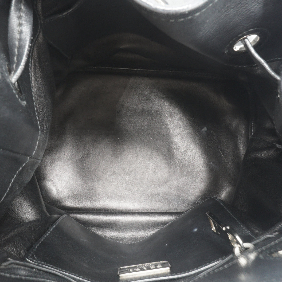 Prada	City Calf Leather Small Bucket Bag Black SHW
