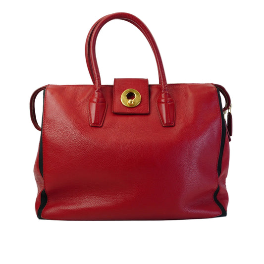 YSL Muse Two Cabas Tote Medium RED GHW