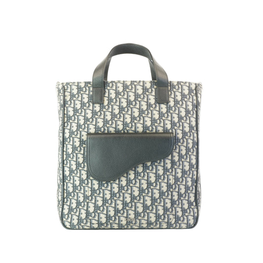Dior	Saddle Tote Bag 2 Way Beige/Black