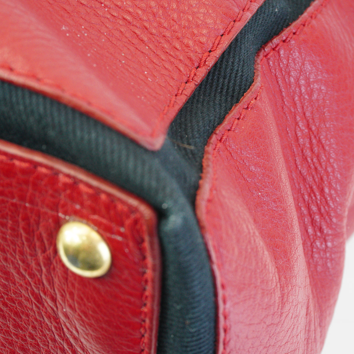 YSL Muse Two Cabas Tote Medium RED GHW