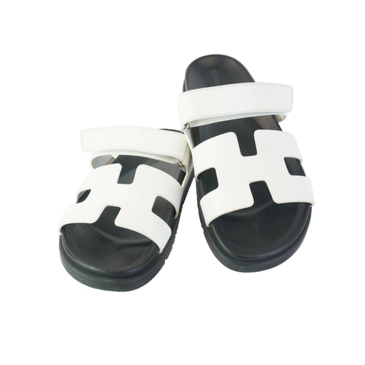 Hermes Chypre Sandal White Size 41