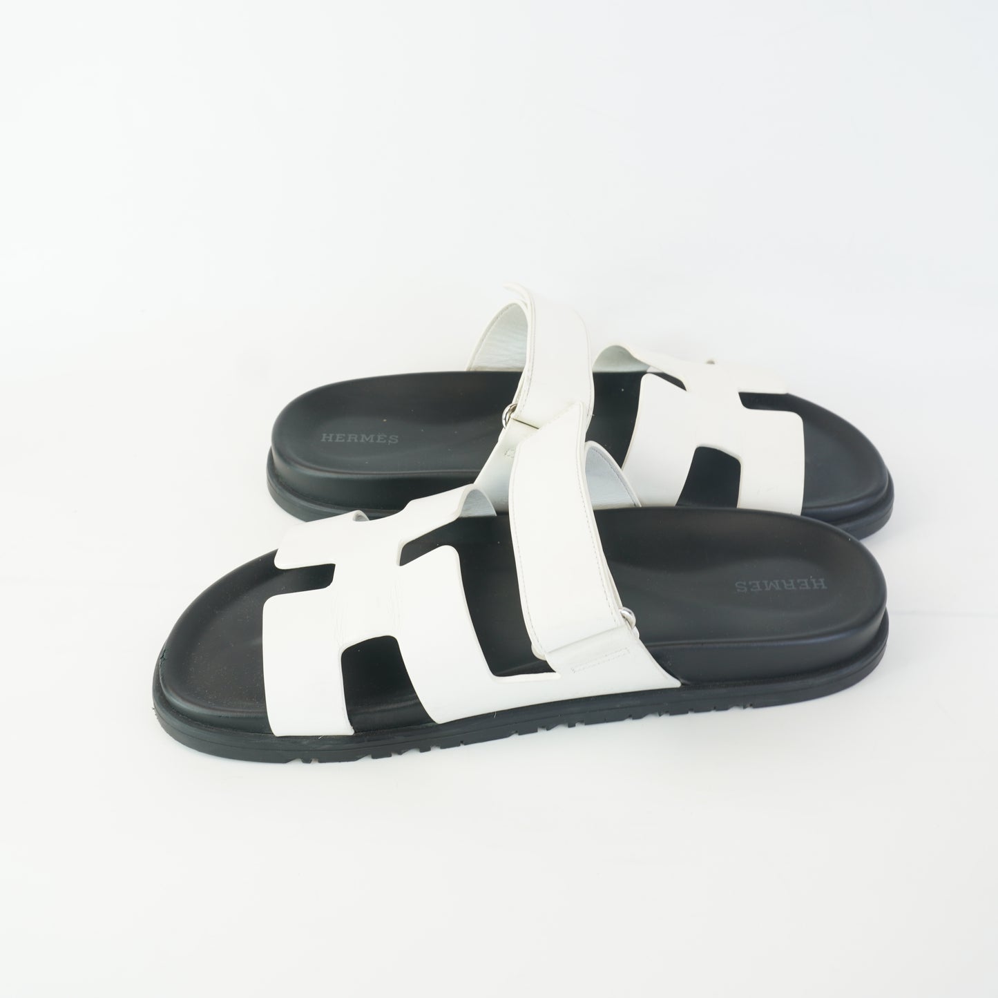 Hermes Chypre Sandal White Size 41