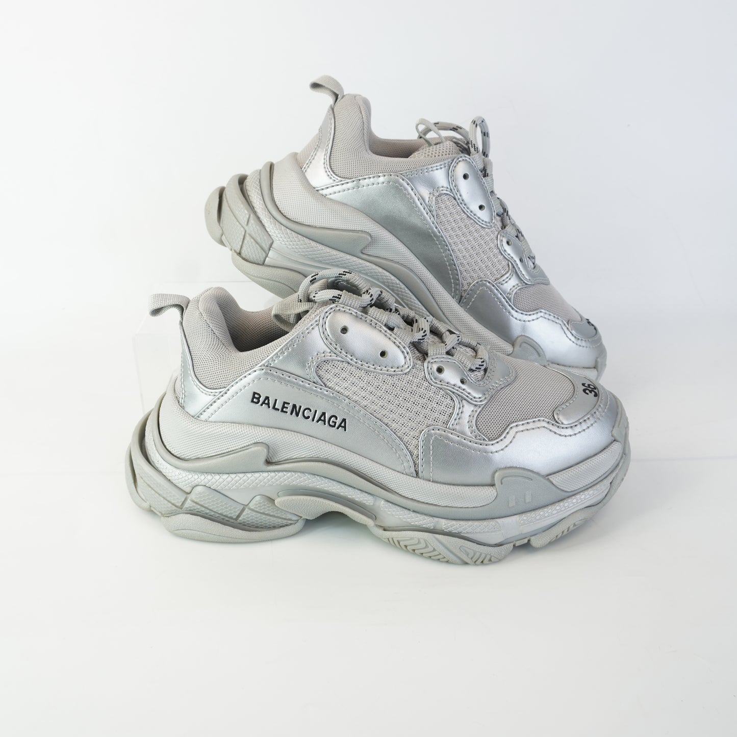 Balenciaga Triple S Sneakers Metallic Effect size 36