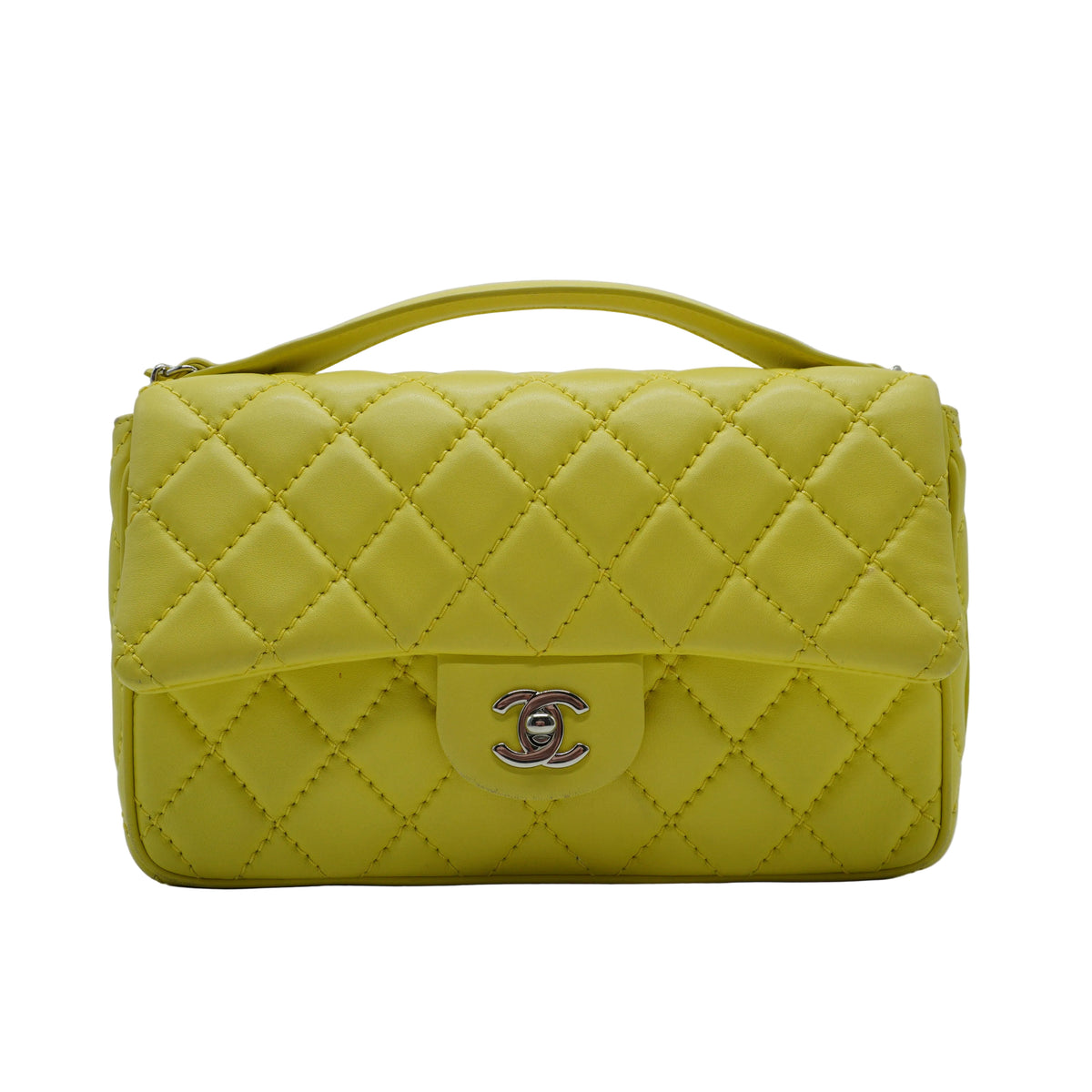 Chanel	Classic Flap Bag Yellow Medium SHW