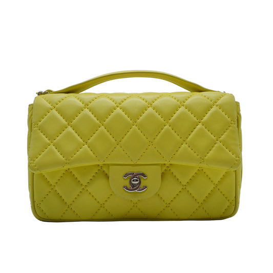 Chanel	Classic Flap Bag Yellow Medium SHW