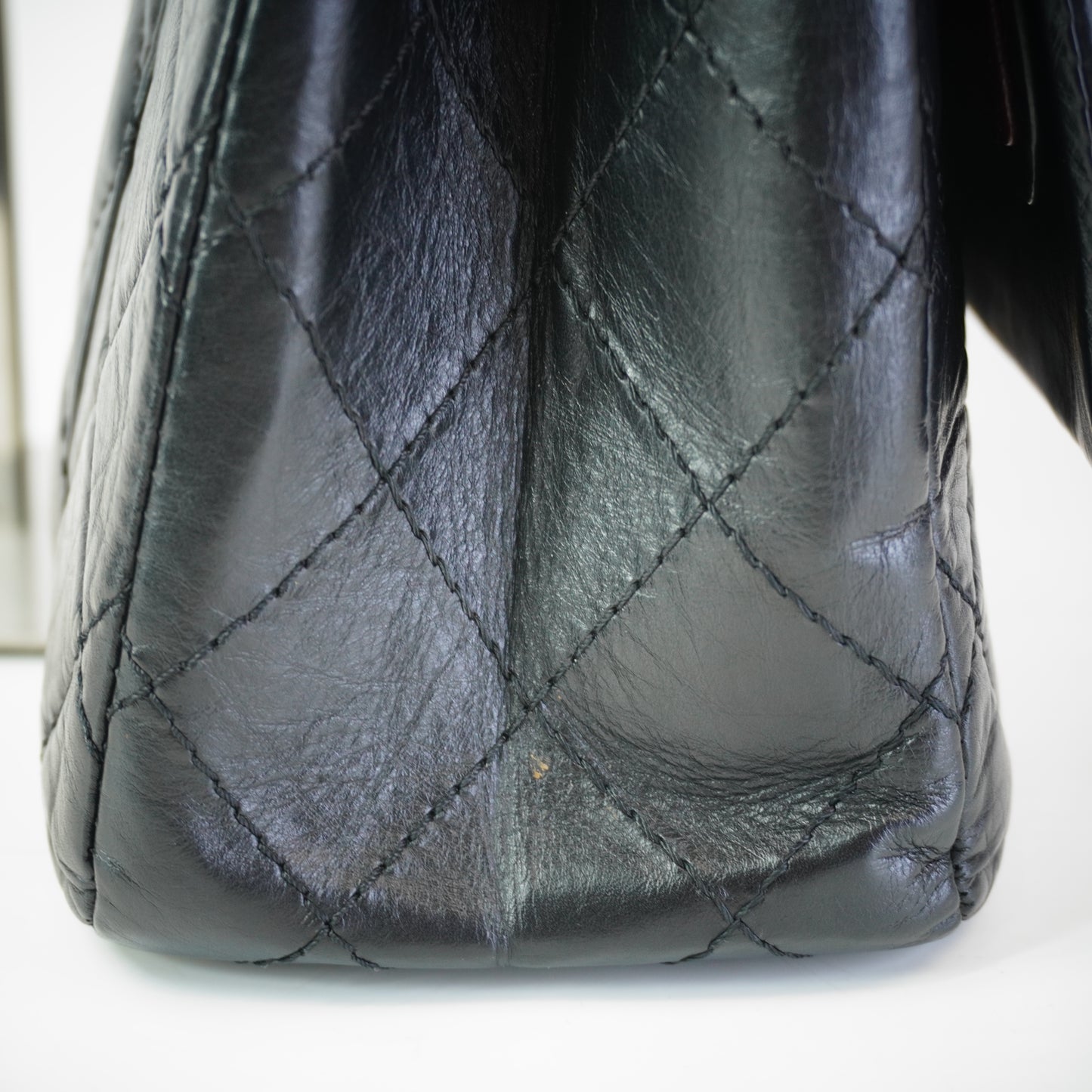 Chanel 2.55 Reissue Double Flap Black Calfskin  Medium GHW
