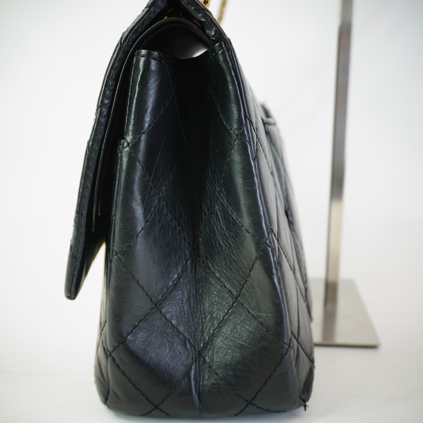 Chanel 2.55 Reissue Double Flap Black Calfskin  Medium GHW
