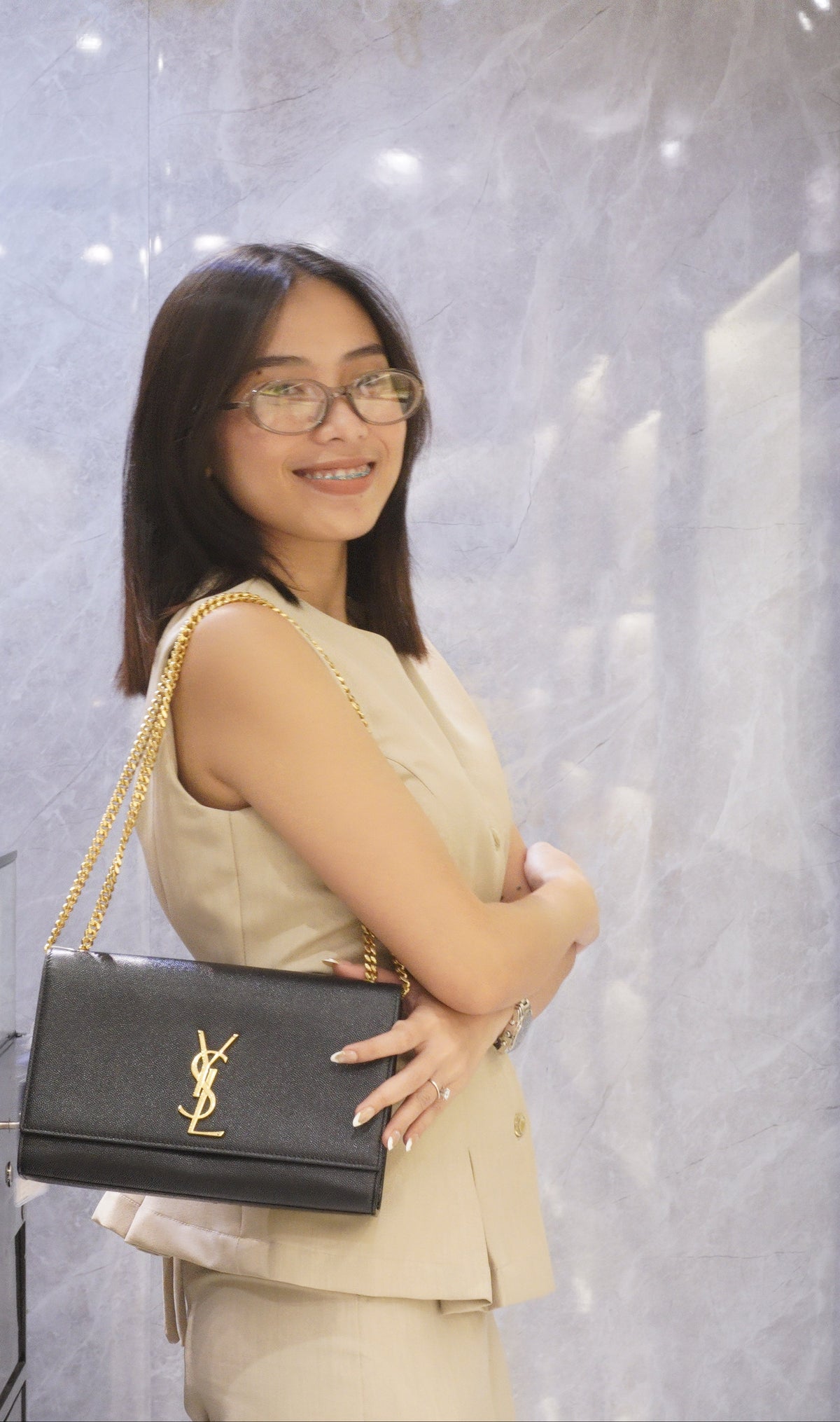 YSL	Kate Small Black GHW