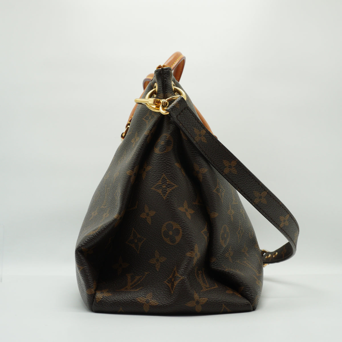Louis Vuitton	Pallas MM Mono Canvas With Yello Safran Medium GHW