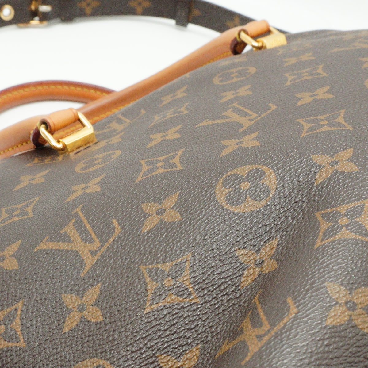 Louis Vuitton	Pallas MM Mono Canvas With Yello Safran Medium GHW