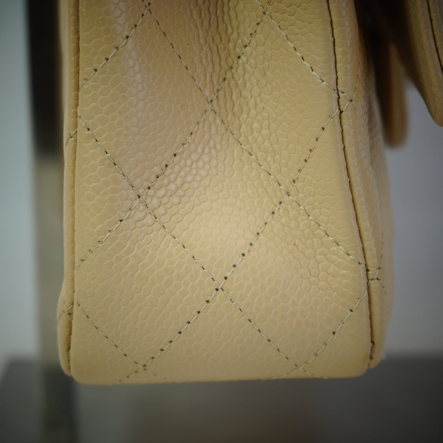 Chanel Classic Medium Double Flap Caviar Beige SHW