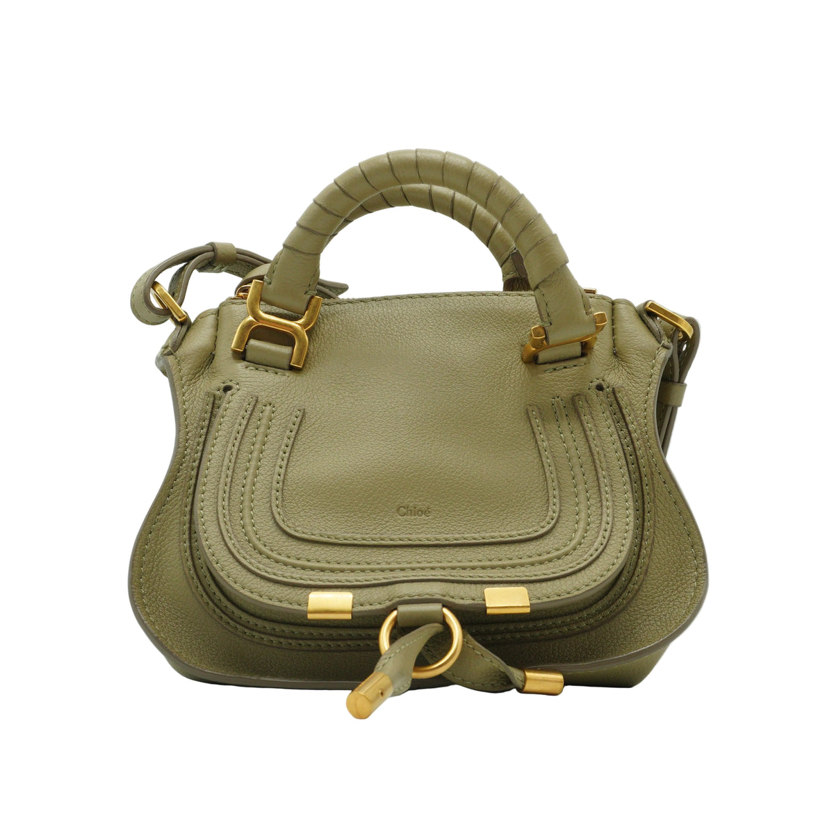 Chloe	Marcie Small Double Carry Bag Pottery Green GHW