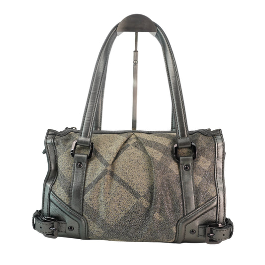 Burberry	Shimmer Check Metallic Grey