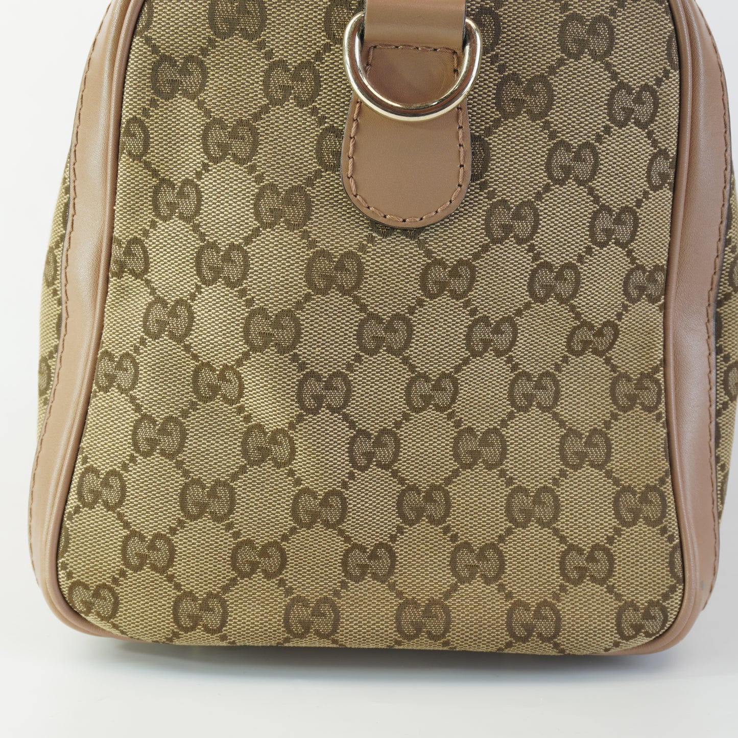 Gucci Vintage Web Boston Bag Beige