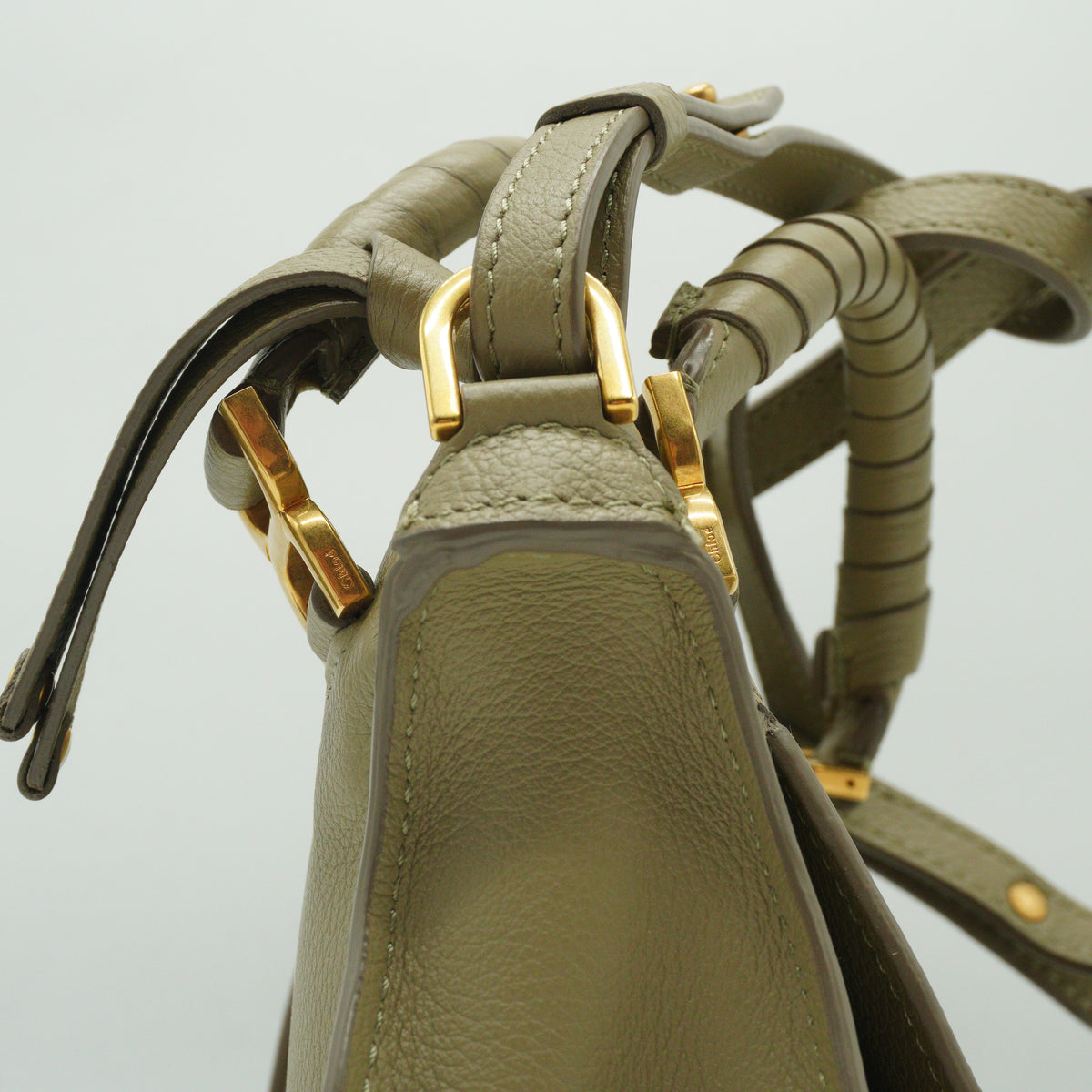 Chloe	Marcie Small Double Carry Bag Pottery Green GHW