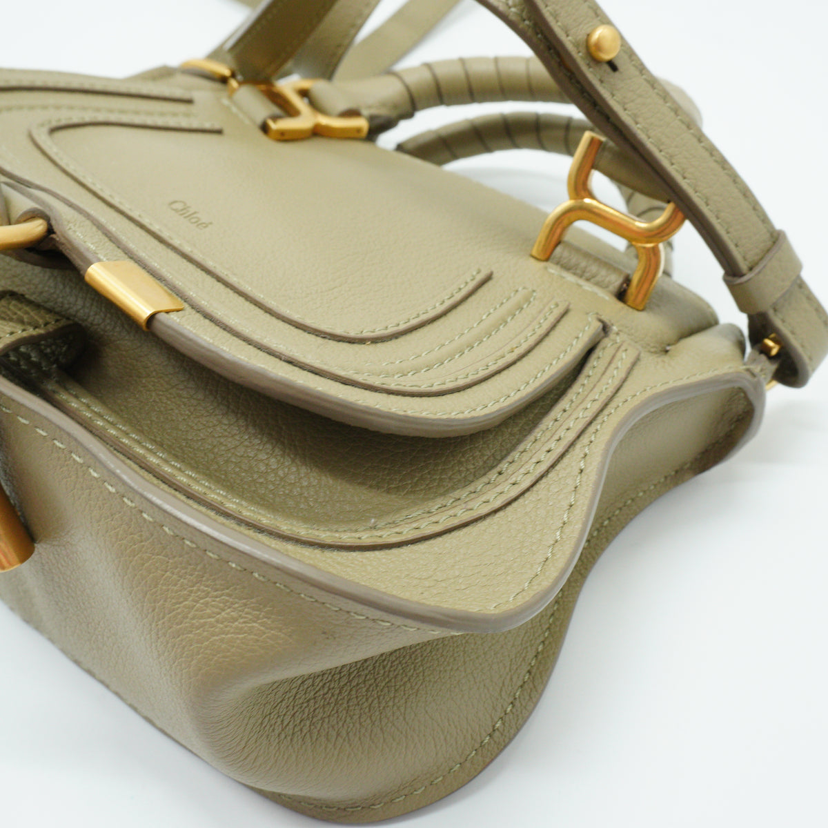 Chloe	Marcie Small Double Carry Bag Pottery Green GHW