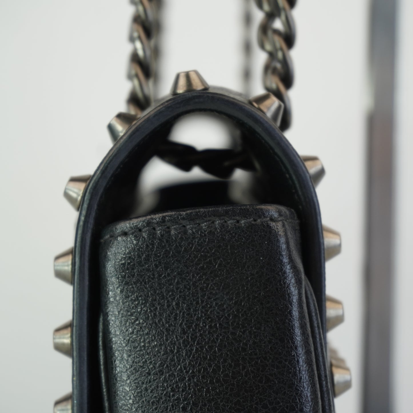 Prada Studded Glace Calfskin